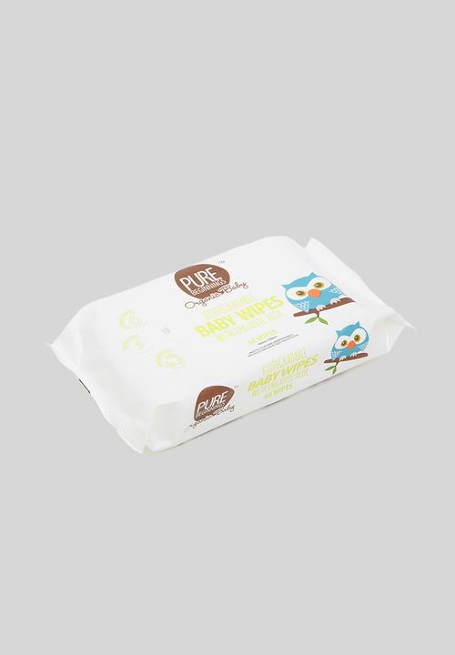 pure beginnings - Biodegradable baby wipes with organic aloe - 64pack