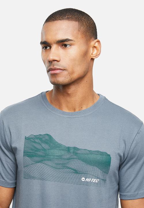 Hi-Tec - Men's mountain grid tee - flintstone
