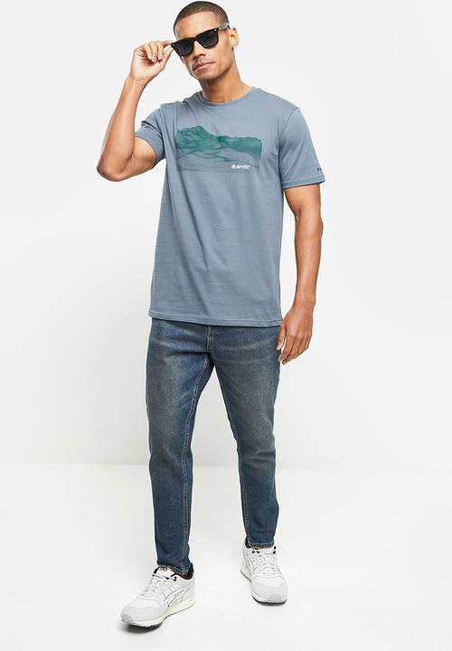 Hi-Tec - Men's mountain grid tee - flintstone