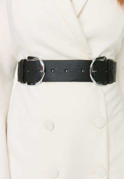Trendyol - Double buckle 2 pack belts - brown & black
