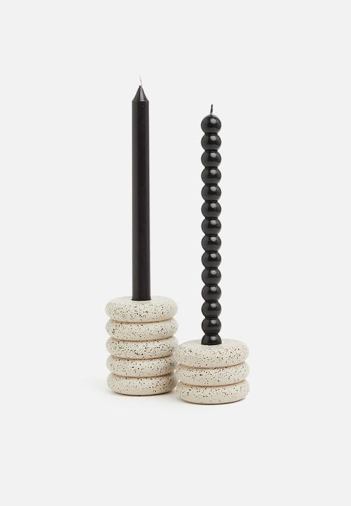 Typo - 2 Pack candle sticks - black