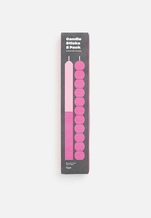 Typo - 2 Pack candle sticks - pink guava & rosa powder