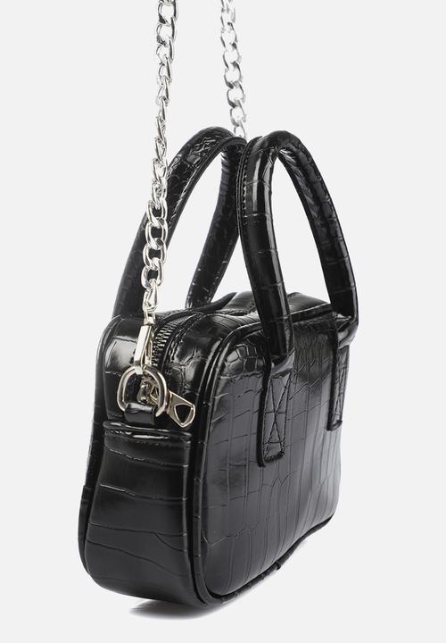 Trendyol - Faux croc bag - black