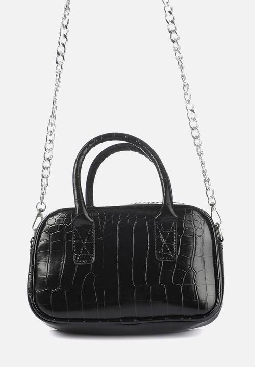 Trendyol - Faux croc bag - black