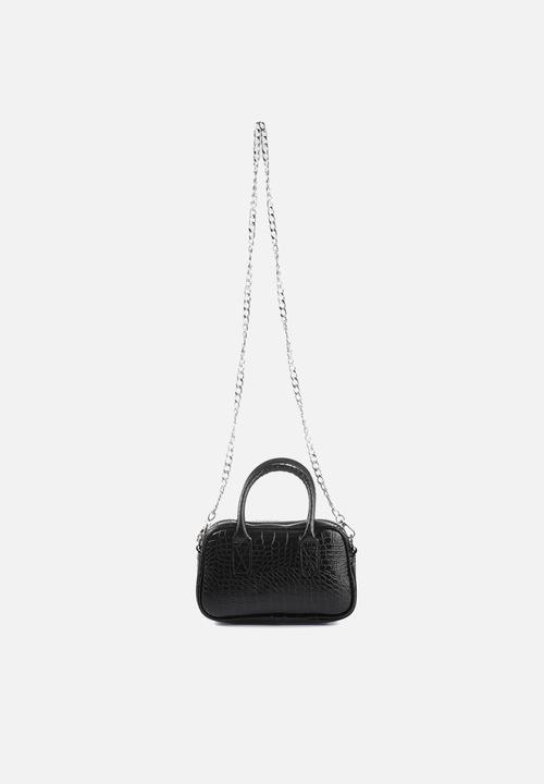 Trendyol - Faux croc bag - black