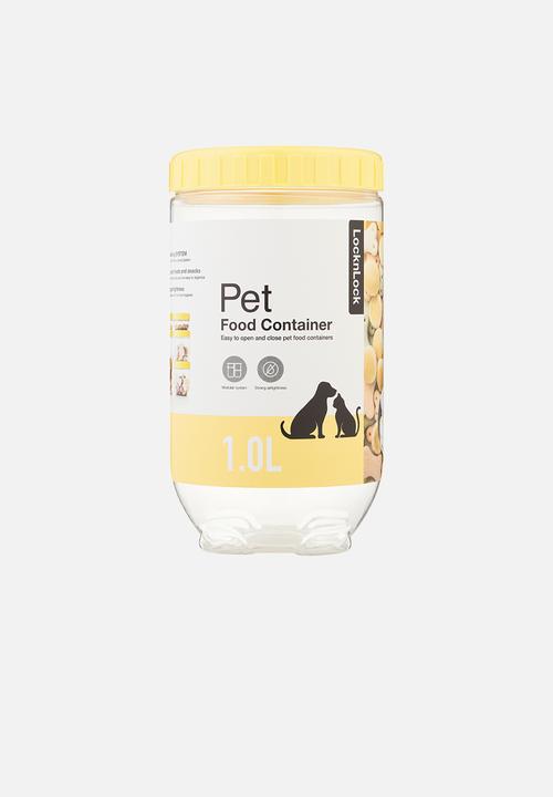 LocknLock - Round pet food container - yellow