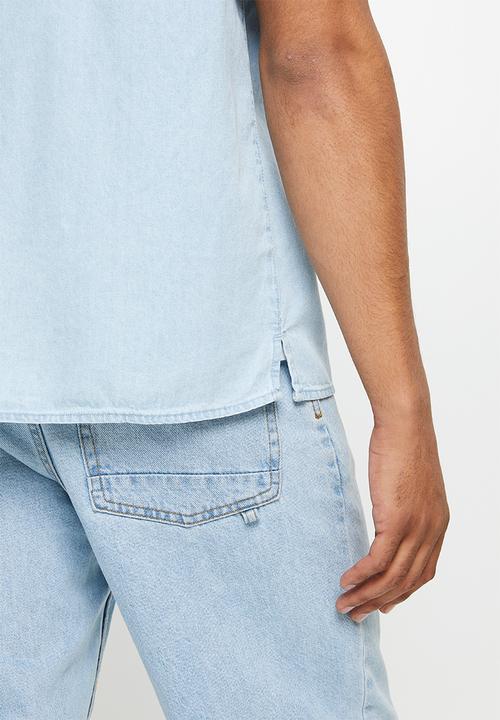 Only & Sons - Onsbas short sleeve shirt light denim gs 2388 - light blue
