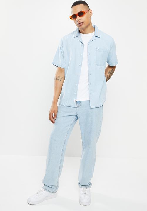 Only & Sons - Onsbas short sleeve shirt light denim gs 2388 - light blue