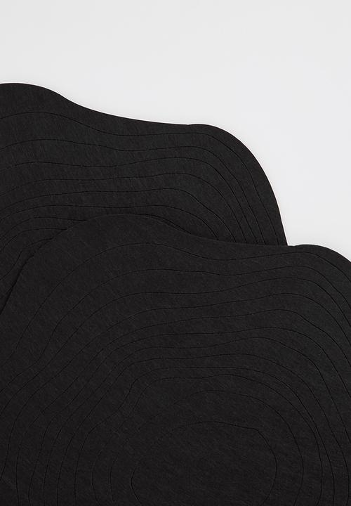 Sixth Floor - Contour placemat set of 4 - black