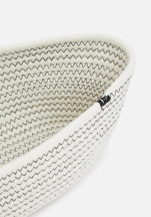 Sixth Floor - Single oval storage basket - white