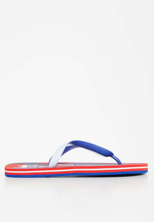 Ben Sherman - Check sandal - red & blue
