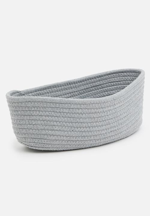 Sixth Floor - Single oval storage basket - grey