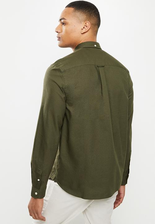 Lyle & Scott - Regular fit light weight oxford shirt - olive