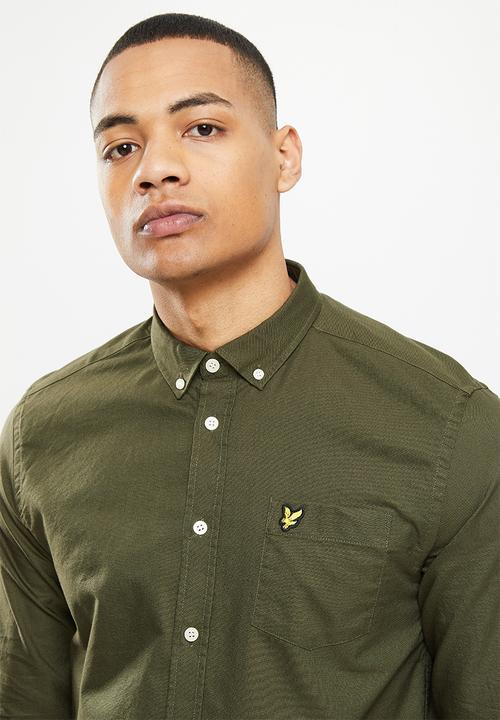 Lyle & Scott - Regular fit light weight oxford shirt - olive