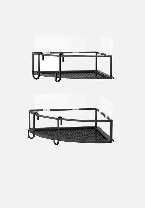 Umbra - Cubiko corner shower bins set of 2 - black