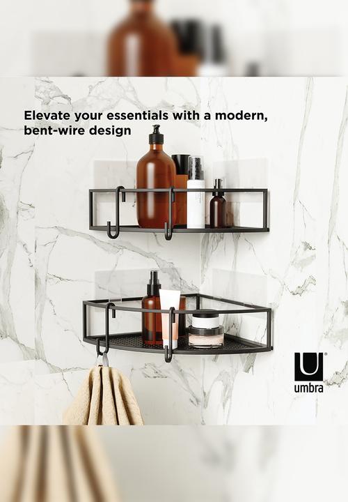 Umbra - Cubiko corner shower bins set of 2 - black