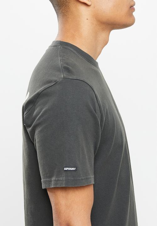 Superdry. - Vintage crossing lines tee - washed black