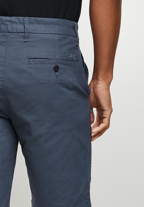 JEEP - Fixed waistband chino short - navy