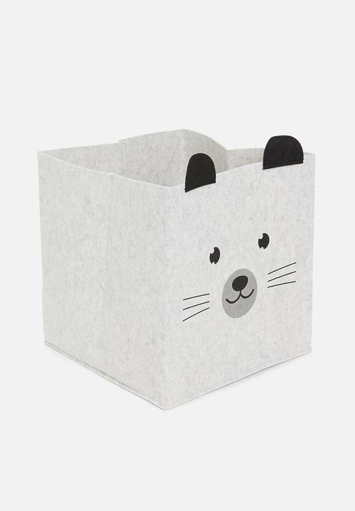 H&S - Bear storage box - grey