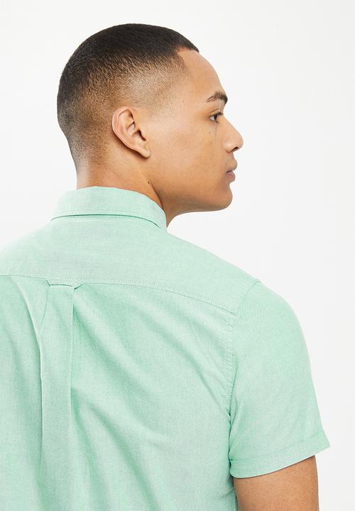 Superdry. - Vintage oxford short sleeve shirt - botanical green