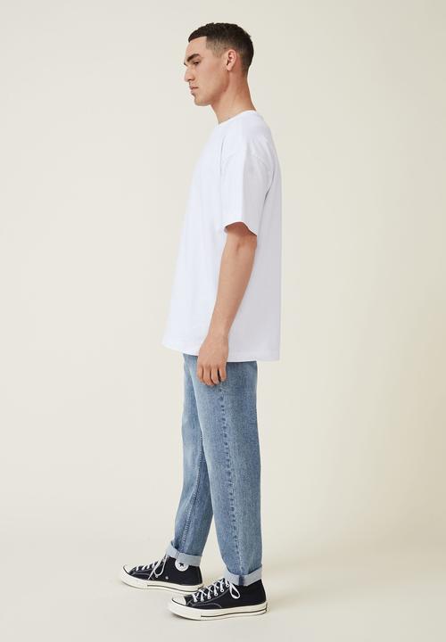 Cotton On - Relaxed tapered jean - cable blue