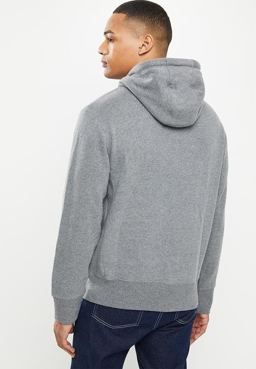 Superdry. - Code sl applique hood - dark charcoal marl