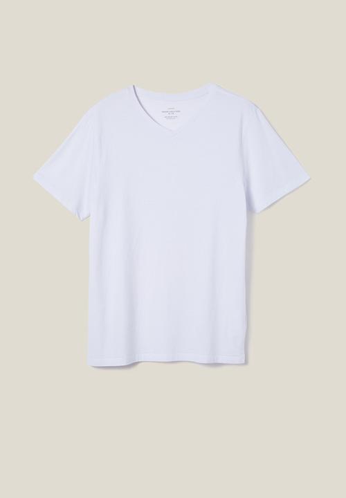 Cotton On - Organic v-neck t-shirt - white