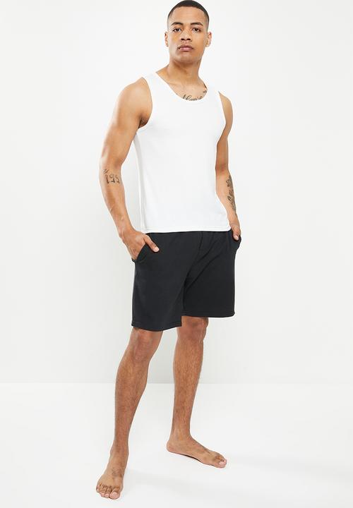 Superdry. - Loopback pj short - black