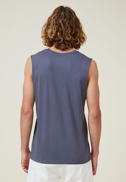 Cotton On - Organic muscle - dusty denim