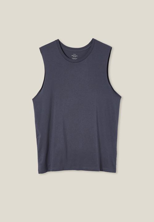 Cotton On - Organic muscle - dusty denim