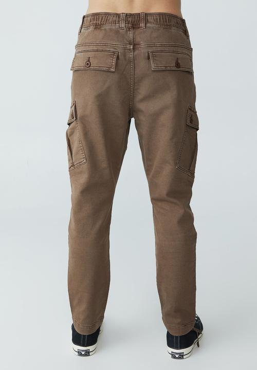 Cotton On - Military cargo pant - washed coffee