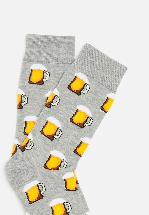 basicthread - Beer midi socks - grey