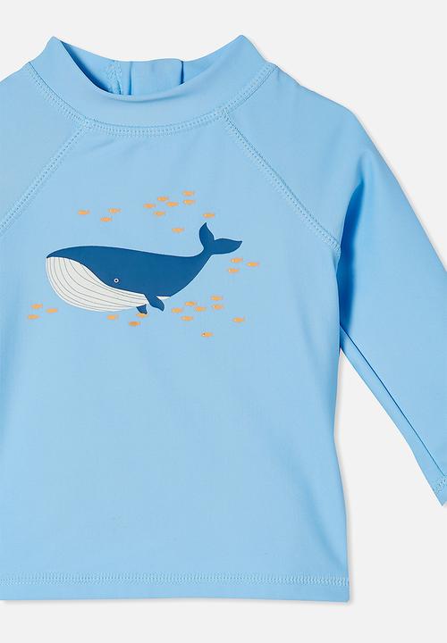 Cotton On - Freddie rash vest - sky haze/mr whale