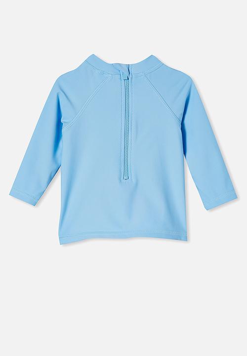 Cotton On - Freddie rash vest - sky haze/mr whale