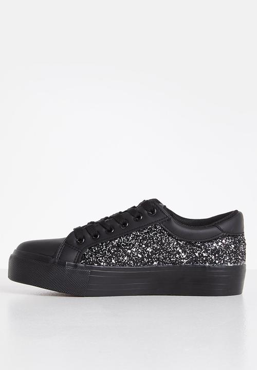 Madison® - Nadine flatform sneaker - black glitter