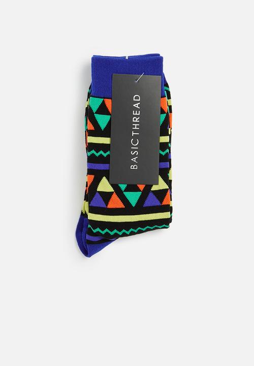 basicthread - Aztec midi socks - multi