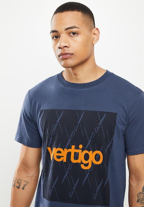 Vertigo - Vertigo graphic printed crew tee - mood indigo