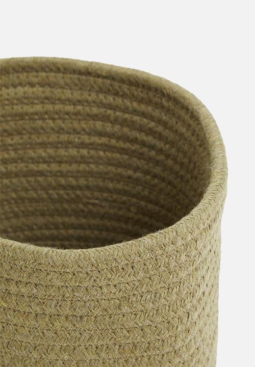 Sixth Floor - Cotton rope storage basket set of 3 – sage