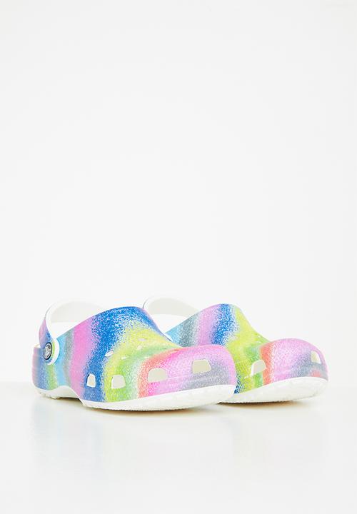 Crocs - Classic spray dye clog k - white & multi