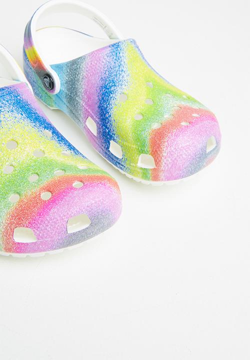 Crocs - Classic spray dye clog k - white & multi