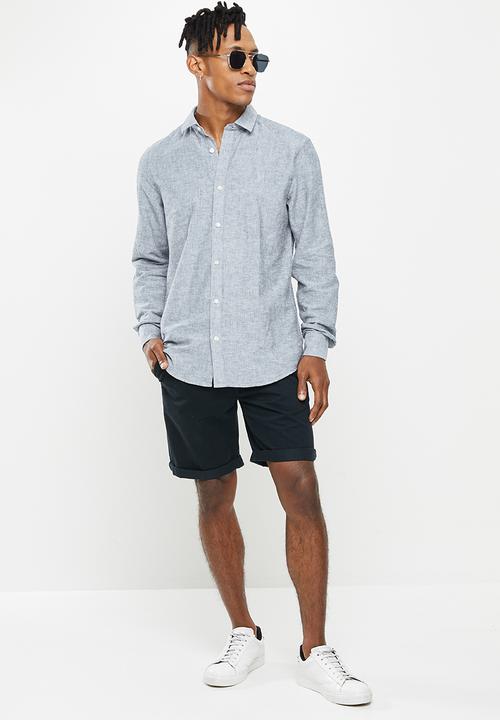 Only & Sons - Onscaiden linen shirt noos - dress blues