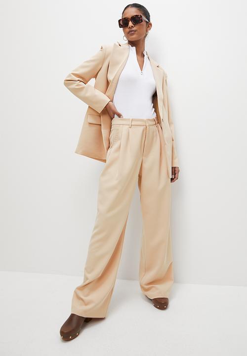Superbalist - Mid rise wide leg - sand