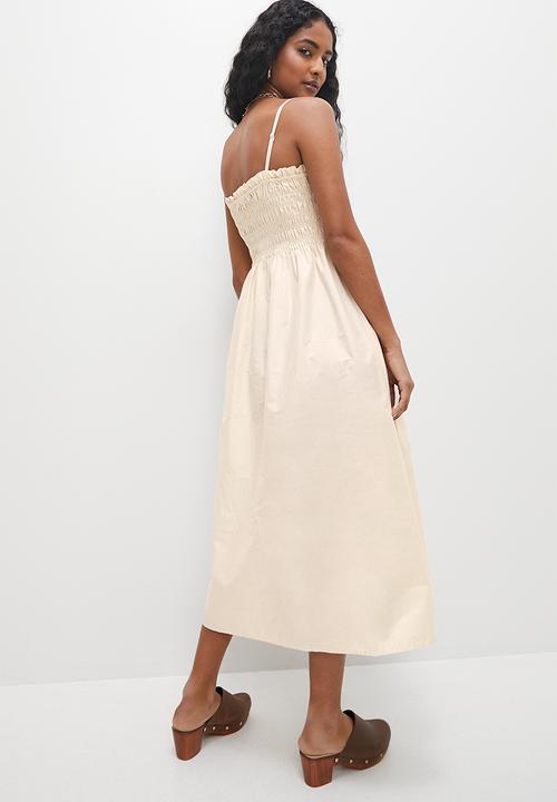 Superbalist - Shirred dress - stone