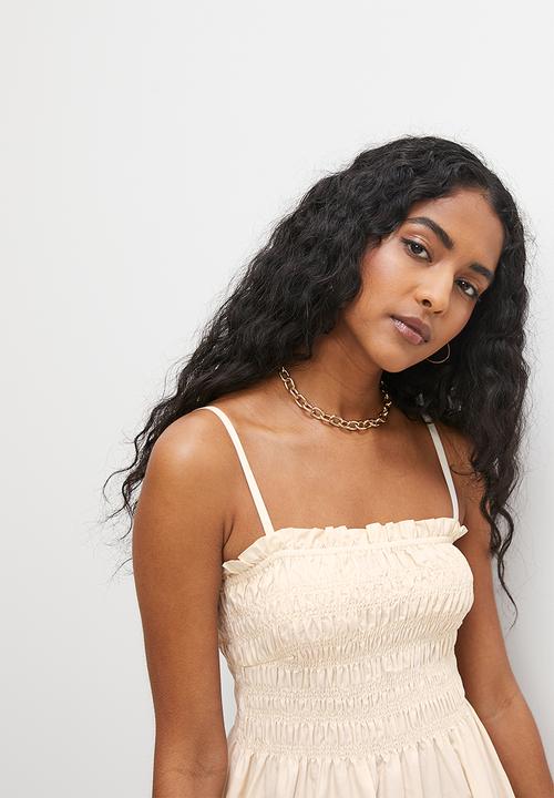 Superbalist - Shirred dress - stone