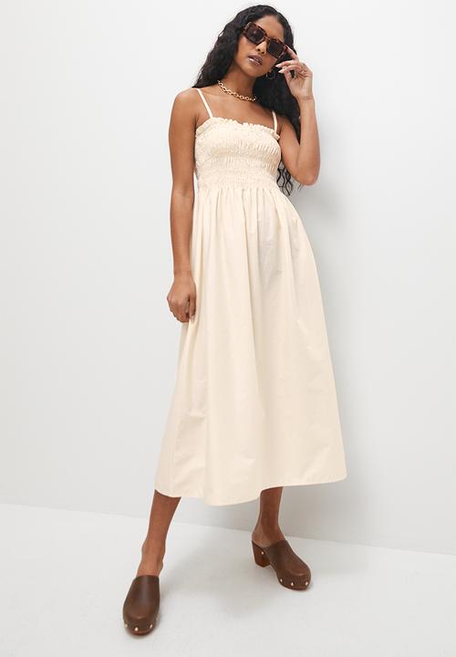 Superbalist - Shirred dress - stone