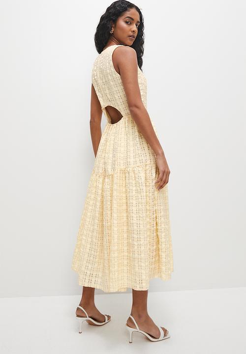 Superbalist - Fit & flare gingham dress - yellow 