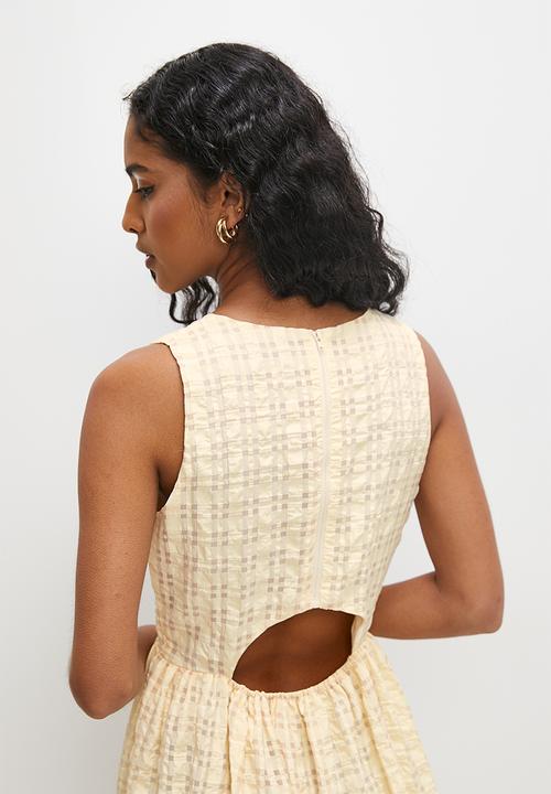 Superbalist - Fit & flare gingham dress - yellow 