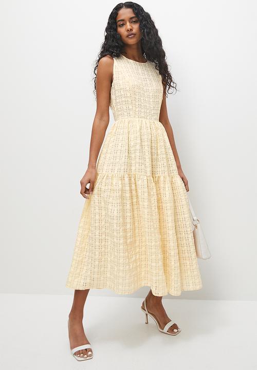 Superbalist - Fit & flare gingham dress - yellow 
