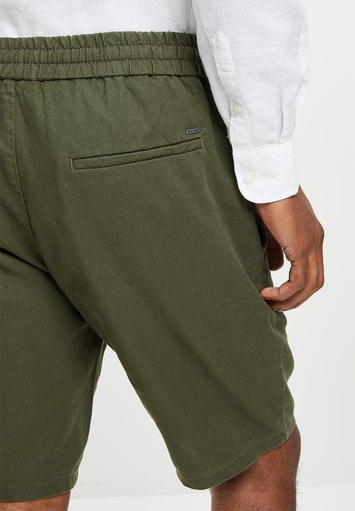 Only & Sons - Onslinus shorts linen mix gw - olive night