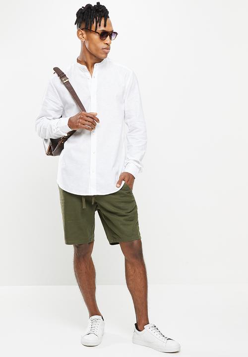Only & Sons - Onslinus shorts linen mix gw - olive night